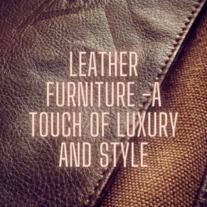 Leather Furniture – A Touch Of Style